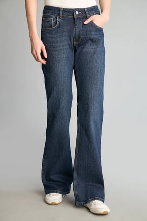 Bootcut Orta Bel Çan Paça Jean Pantolon
