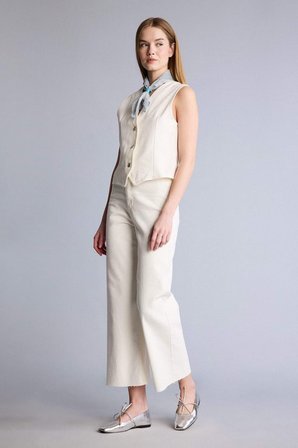 DeFacto Culotte Yüksek Bel Paça Ucu Kesik Crop Jean Pantolon B5012AX26SMNM86
