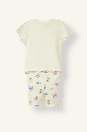 Fitilli Kaşkorse 2'li Pijama Takımı Kız Bebek