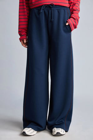 Defacto D6668AXNV248 Lacivert Straight Fit Cepli Düz Paça Eşofman Altı