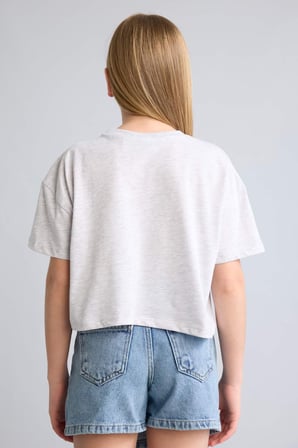 DeFacto Kpop - Demon Hunters Cropped Fıt Tişört Kız Çocuk H9478A826HSGR421