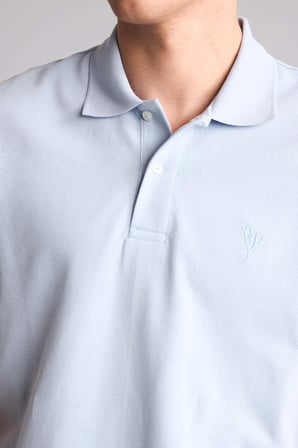 Regular Fıt Pike Kısa Kollu Polo Açık Mavi Tişört