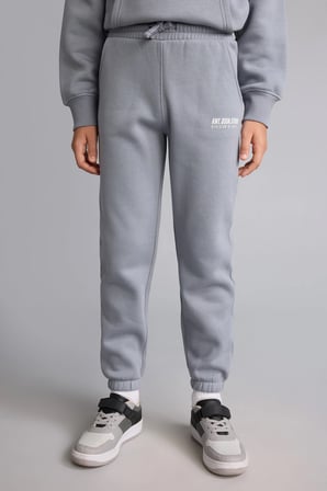 Baskılı Lastikli Paça Kalın Kumaş Jogger Eşofman Altı Erkek Çocuk