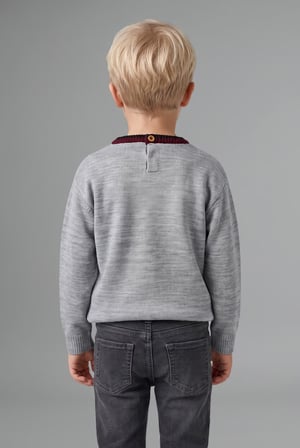 DeFacto Oversize Basic Araba Desenli Kazak Erkek Bebek H9286A526WNGR400