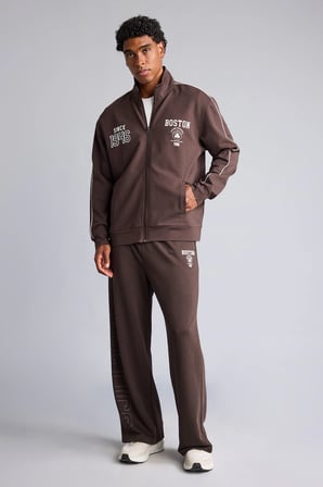 NBA Boston Celtics Standart Fit Dik Yaka Fermuarlı Sweatshirt Hırka