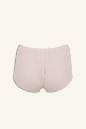 %100 Pamuk Fitlli Elastik Bel Fiyonk Detaylı Boxer