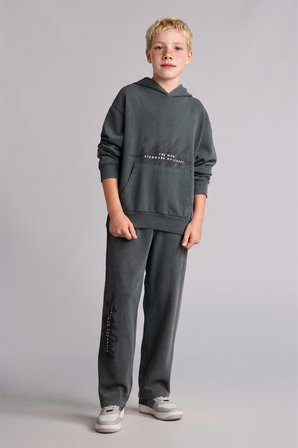 DeFacto Oversıze Kapüşonlu Kanguru Cepli Yıkama Efektli Sweatshirt Erkek Çocuk I0679A826AUGR265