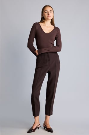 DeFacto Carrot Fit Yüksek Bel Crop Pantolon C2466AX26AUBN337