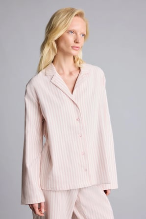 %100 Pamuk Regular Fit Flanel Çizgili Uzun Kollu Üst Uzun Alt Pijama Takımı