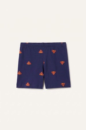 DeFacto Superman Lisanslı 2'li Lacivert Şortlu Pijama Takımı Erkek Bebek H8148A526HSNV42