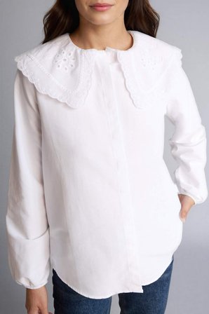 DeFacto Regular Fıt Poplin Uzun Kollu Tunik H0281AX26SPWT32