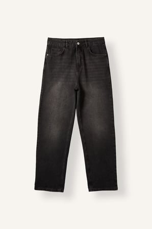 Baggy Fit Yıkamalı Uzun Boy Jean Pantolon