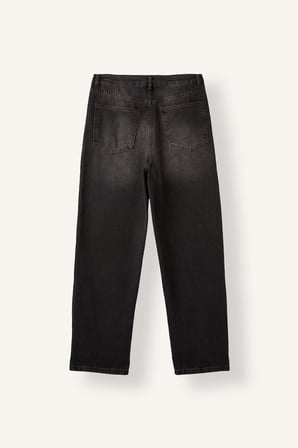 Baggy Fit Yıkamalı Uzun Boy Jean Pantolon