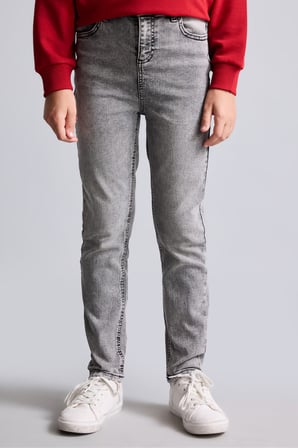 DeFacto Slim Fit Düz Paça Yıkamalı Jean Pantolon Erkek Çocuk C3683A826AUNM55