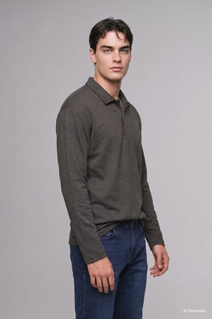 Regular Fıt Polo Yaka Sweatshırt