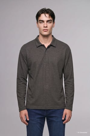 Regular Fıt Polo Yaka Sweatshırt