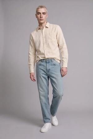 Baggy Fit Yıkama Efektli Jean Pantolon