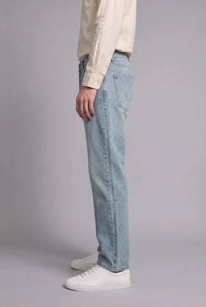 Baggy Fit Yıkama Efektli Jean Pantolon