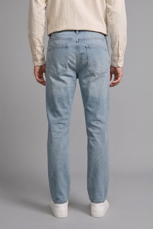 Baggy Fit Yıkama Efektli Jean Pantolon