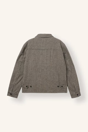 Regular Fit Polo Yaka Kareli Astarlı Fermuarlı Mont