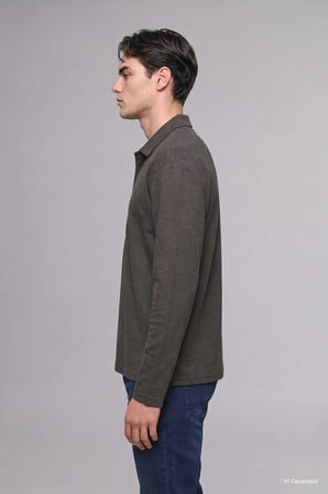 Regular Fıt Polo Yaka Sweatshırt