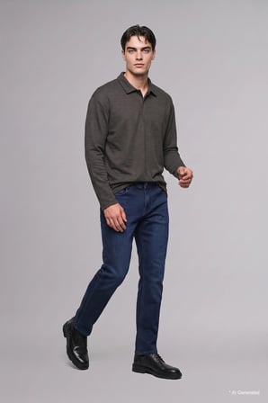 Regular Fıt Polo Yaka Sweatshırt