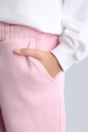 Beli Bağcıklı Paçası Lastikli Kalın Basic Eşofman Altı Kız Çocuk