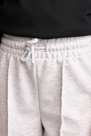 DeFacto Pamuklu Wıde Leg Açık Gri Melanj Pantolon Kız Çocuk I3104A826AUGR421