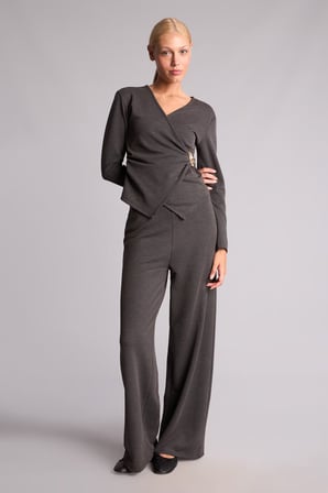 DeFacto Wide Leg Dökümlü Örme Pantolon H6221AX26AUAR138