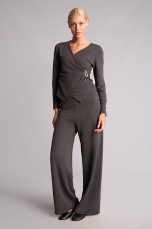 DeFacto Wide Leg Dökümlü Örme Pantolon H6221AX26AUAR138
