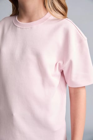 DeFacto Relax Fit Bisiklet Yaka Düşük Omuzlu Kısa Kollu Basic Tişört Kız Çocuk H6034A826AUPN343