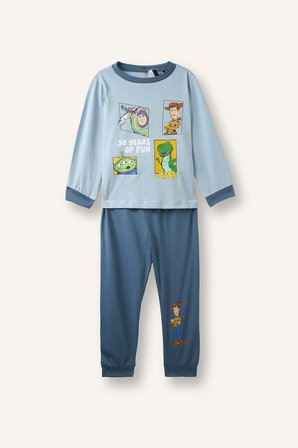 DeFacto Toy Story Baskılı Uzun Kollu Üst Elastik Bel Alt 2'li Pijama Takımı Erkek Bebek I1764A526AUBE523