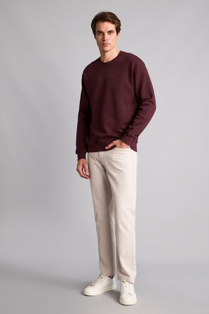 DeFacto Pamuklu Regular Fit Basic Sweatshirt E8339AX26AUBR464