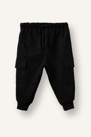 DeFacto %100 Pamuk Uzun Kollu Sweatshirt Kargo Cepli Alt 2'li Takım Erkek Bebek I0148A526AUBK81