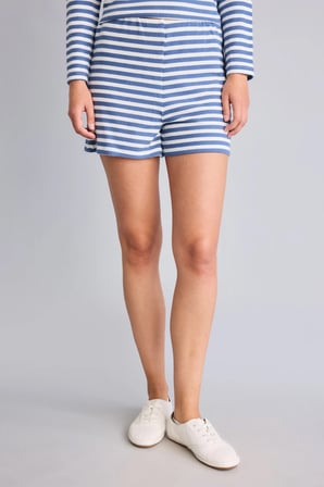 Çizgili Loose Fit Şort