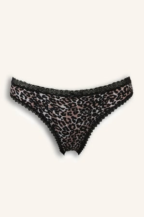 Dantel Detaylı Ribana 2'li Slip Külot