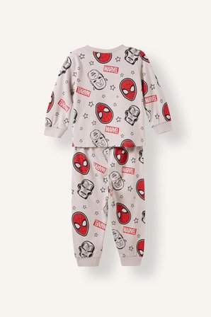 DeFacto %100 Pamuklu Marvel Lisanslı Beli Lastikli Pijama Takımı Erkek Bebek F4579A526AUGR470