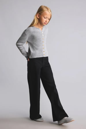 Flare Fit Geniş Paça Jean Pantolon Kız Çocuk