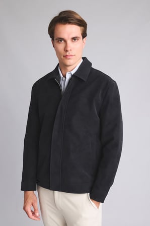 DeFacto Süet Görünümlü Regular Fit Gömlek Yaka Mont H2183AX26AUNV86