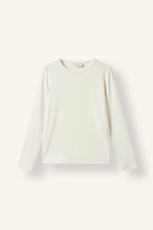 Slim Fit Bisiklet Yaka Fitilli Kaşkorse 2'li Uzun Kollu Basic Tişört Kız Çocuk