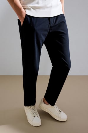 DeFacto Tailored Fit Elastik Bağlamalı Bel Dokuma Pantolon H3112AX26SPNV86