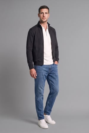 DeFacto Regular Fit Dik Yaka Fermuarlı Twill Hırka H4918AX26AUNV86