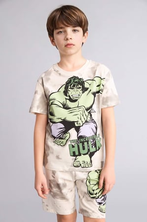 Marvel Comıcs 2'li Pijama Takımı Kısa Kollu Pijama Üstü Şort Pijama Altı Erkek Çocuk