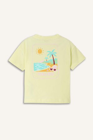 Relax Fıt Floral Penye Kısa Kollu Tişört Kız Bebek