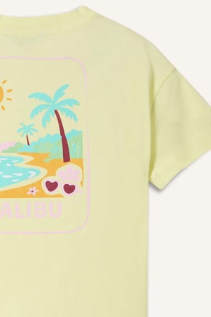 Relax Fıt Floral Penye Kısa Kollu Tişört Kız Bebek