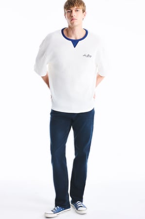 DeFacto Sergio Regular Fit Normal Kalıp Normal Bel Boru Paça Jean Pantolon W7086AZ26AUNM83
