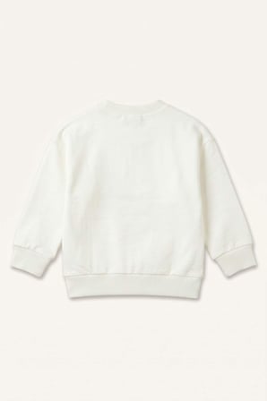 Oversıze Bisiklet Yaka Sweatshirt Kumaşı Sweatshirt Erkek Bebek
