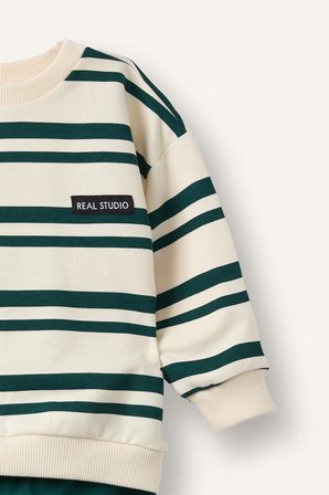 DeFacto Çizgili Bisiklet Yaka Sweatshirt Üst Lastikli Paça Alt 2'li Takım Erkek Bebek I0235A526AUGN1116