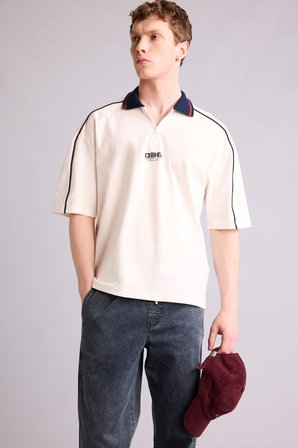 DeFacto %100 Pamuk Loose Fıt Polo Tişört G5812AX26SMER105