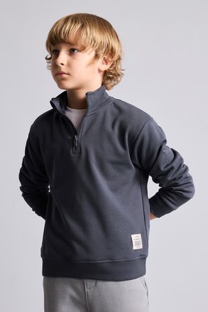 DeFacto Oversize Yarım Fermuarlı Dik Yaka Sweatshirt Erkek Çocuk H7132A826AUAR31